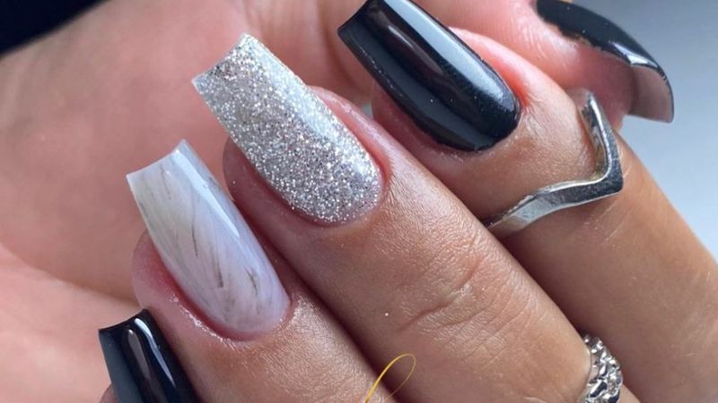 ideias de unhas pretas