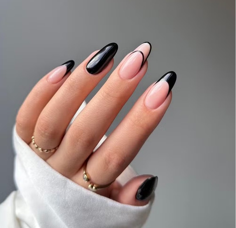 ideias de unhas pretas