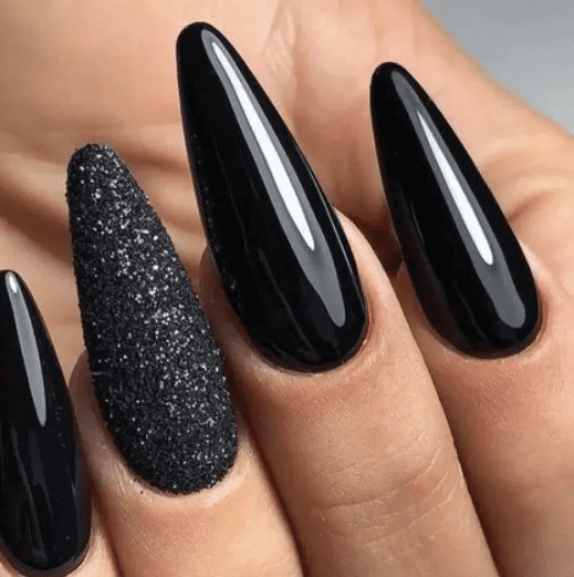 ideias de unhas pretas