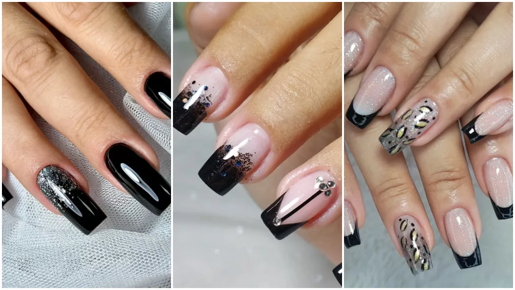 ideias de unhas pretas