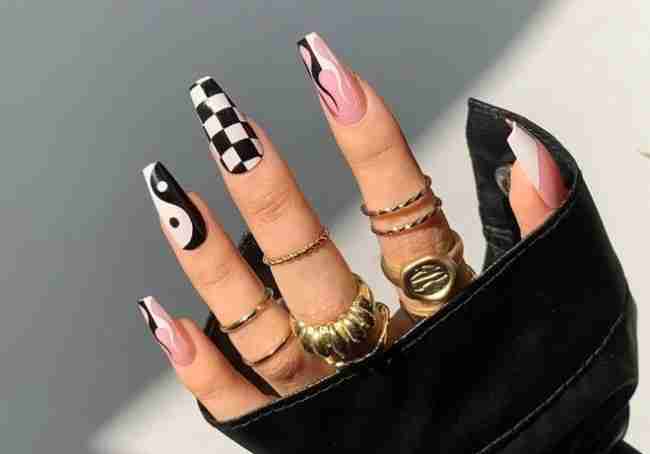 ideias de unhas pretas