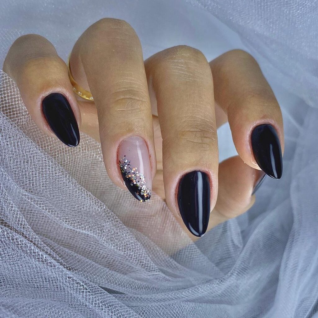 ideias de unhas pretas