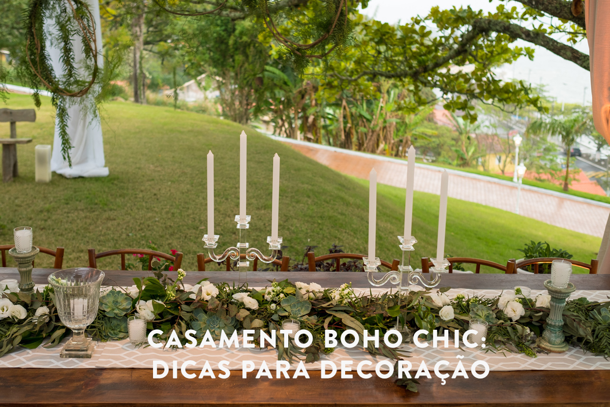 decoração casamento boho chic barato