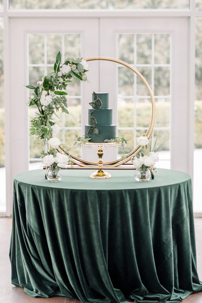 ideias decoração casamento verde oliva simples