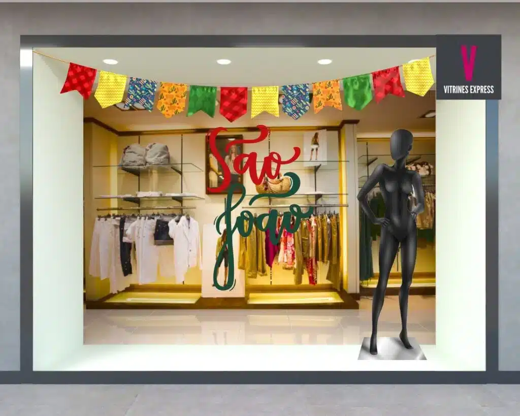 vitrine temática festa junina