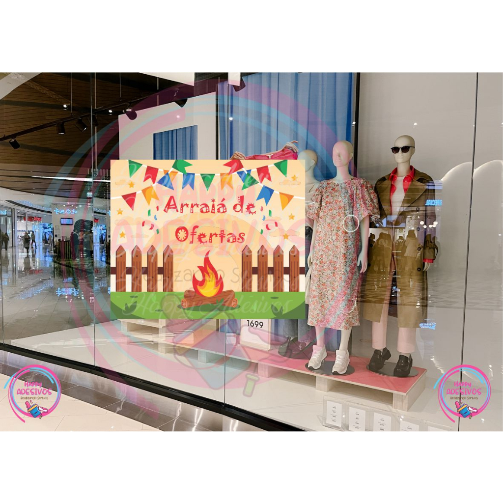 ideias criativas vitrine junina