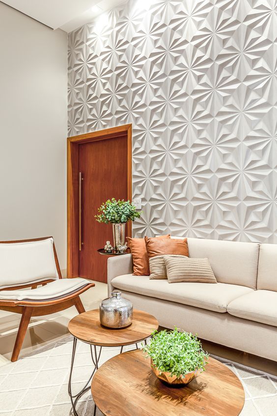 cerâmica 3d versus porcelanato amadeirado para sala