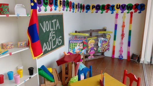 decoração sala de aula infantil minimalista