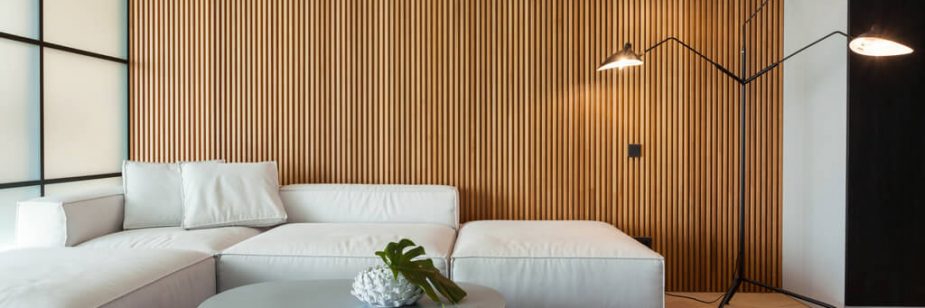 ideias decoração sala ripado madeira