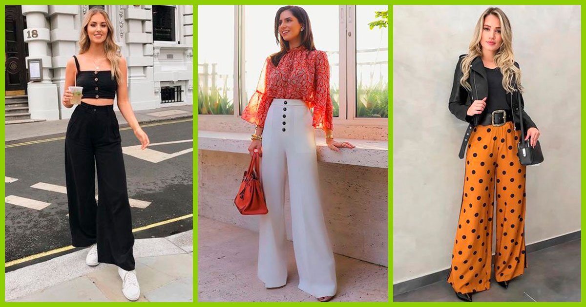 calça pantalona crepe ou seda para festa