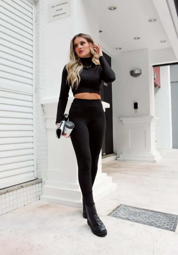 ideias looks com calça legging para sair a noite