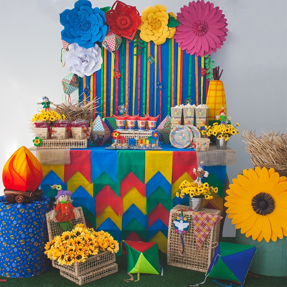 decoração mesa festa junina