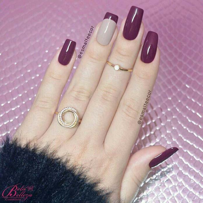 unhas decoradas amendoada