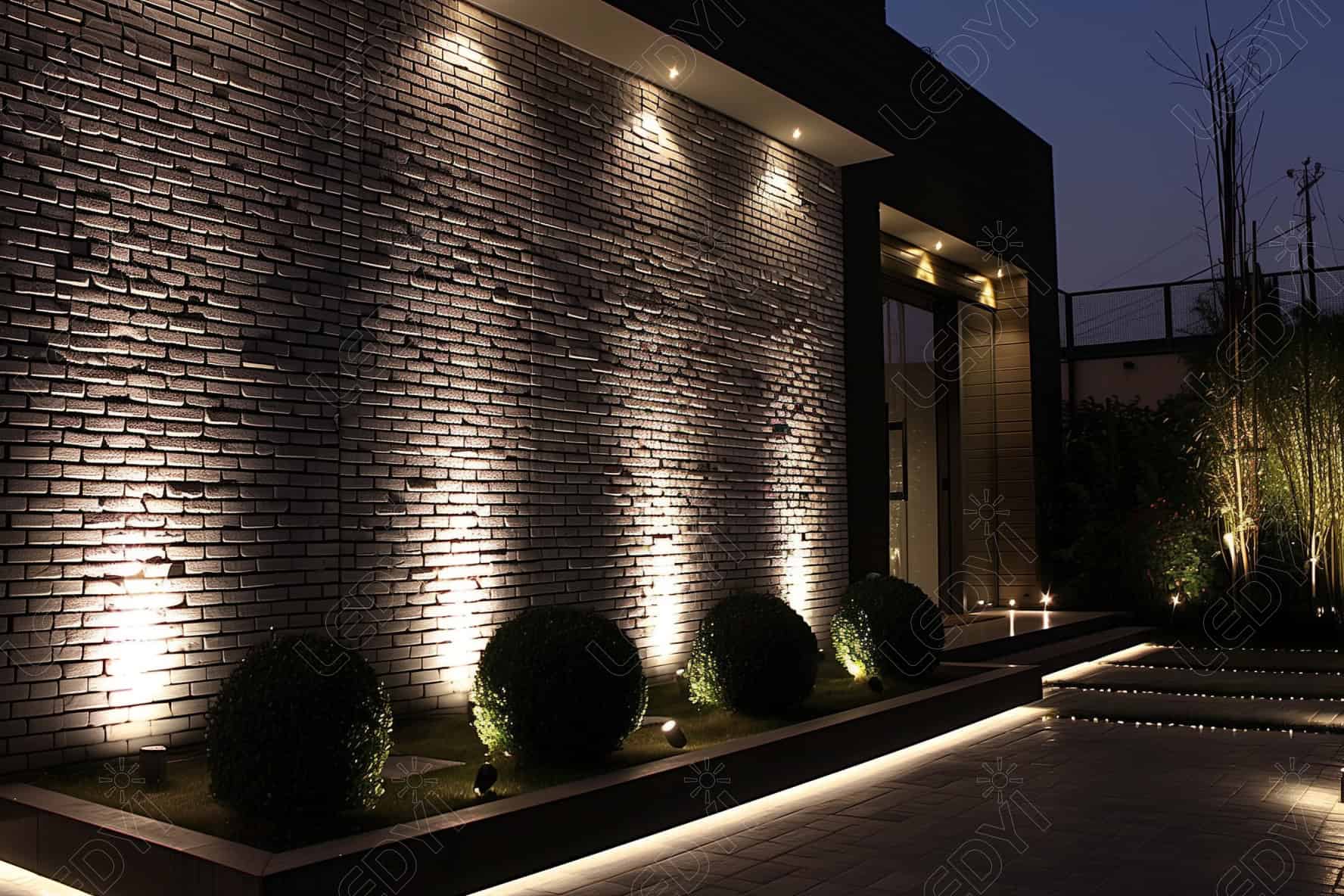 Iluminação de muro externa