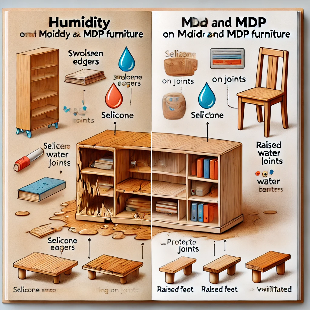impacto da umidade nos móveis de MDF
