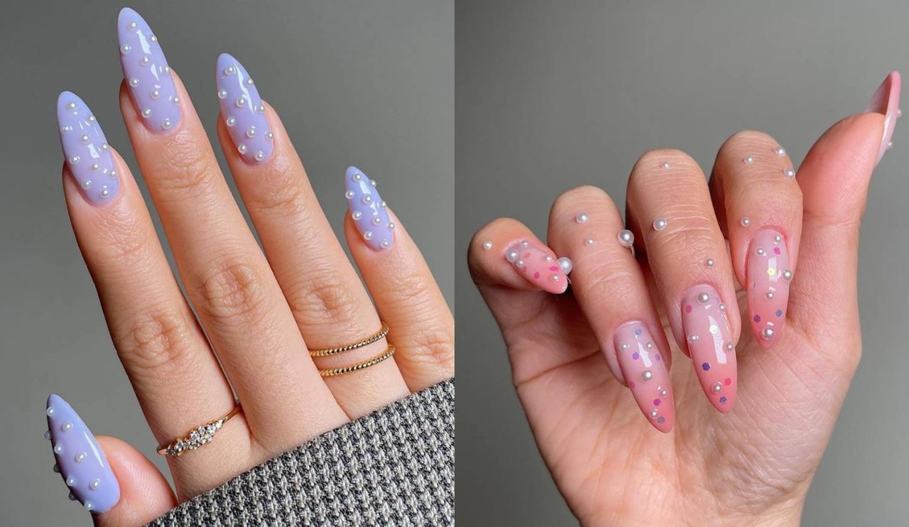 efeito glazed unhas