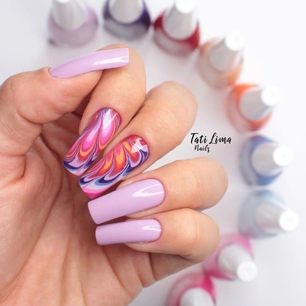 unhas burgundy