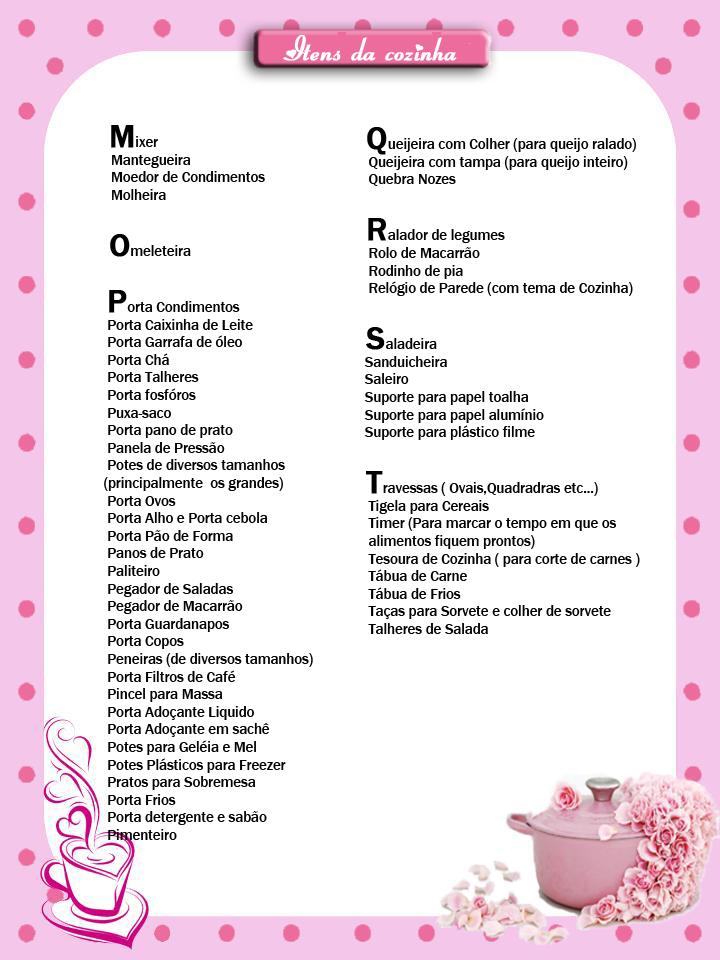 5 ideias de títulos para posts sobre chá de panela:
1. Chá de Panela Essencial: Os Itens Que Não Podem Faltar na Sua Lista
2. Do Básico ao Indispensável: Montando a Lista Perfeita para o Seu Chá de Cozinha
3. Chá de Panela com Estilo: Dicas para Escolher Presentes Funcionais e Bonitos
4. Organizando o Chá de Panela: Passo a Passo para uma Lista de Sucesso
5. Presentes Inteligentes para o Chá de Panela: Economia e Utilidade para a Nova Casa