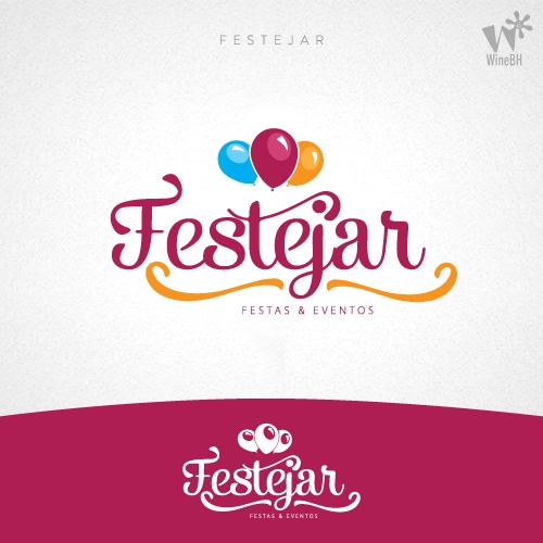 logotipo de decoração de festa