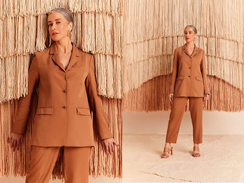 conjunto alfaiataria feminino vs calça e blazer separados