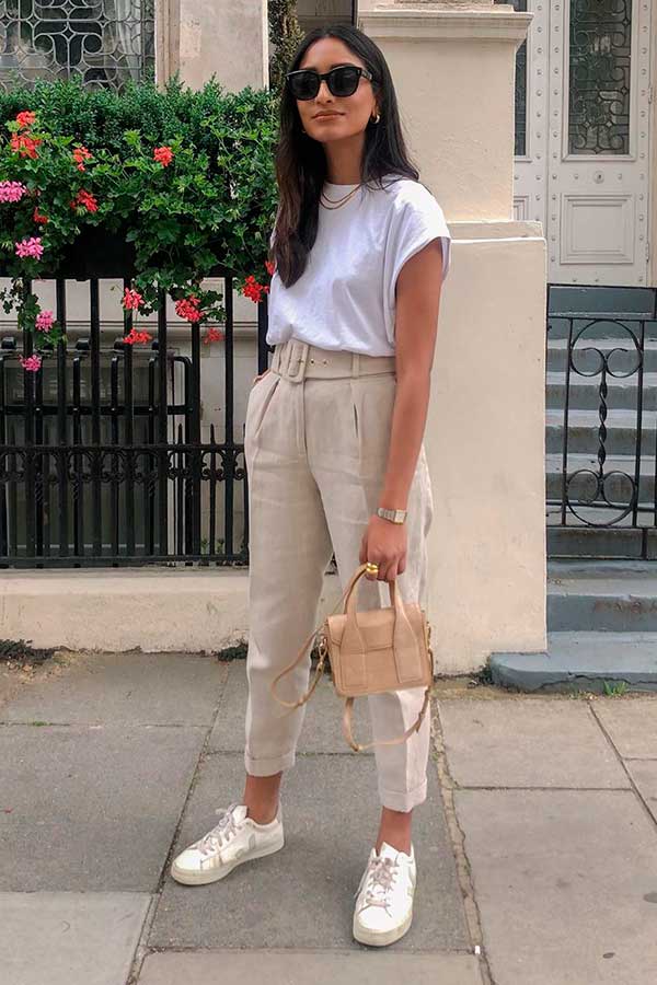 quanto custa montar um look completo com calça bege