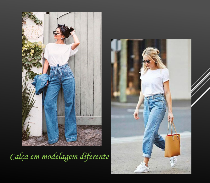 looks com camiseta preta e jeans