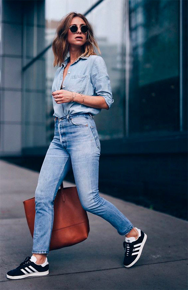 looks com jeans e camiseta para inverno