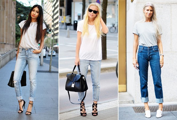 tendências 2026 calça jeans e camiseta feminina