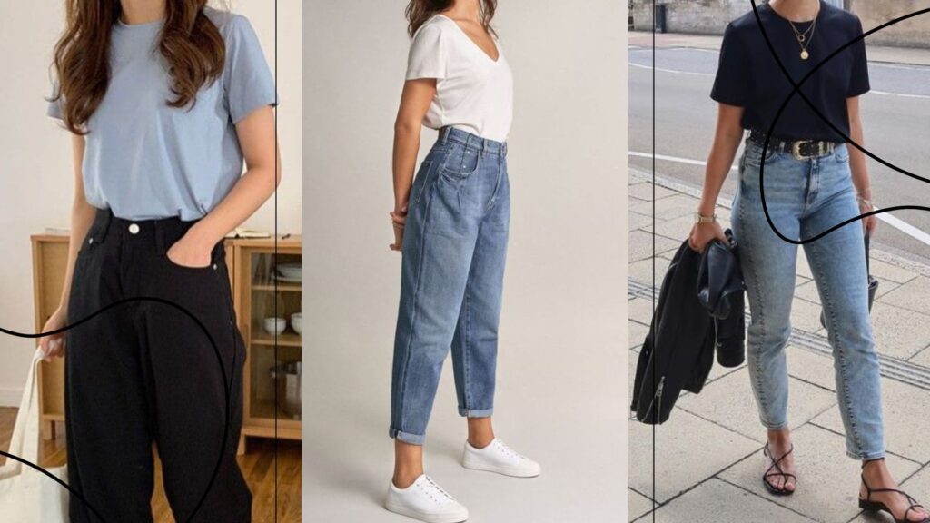 looks com jeans wide leg e camiseta