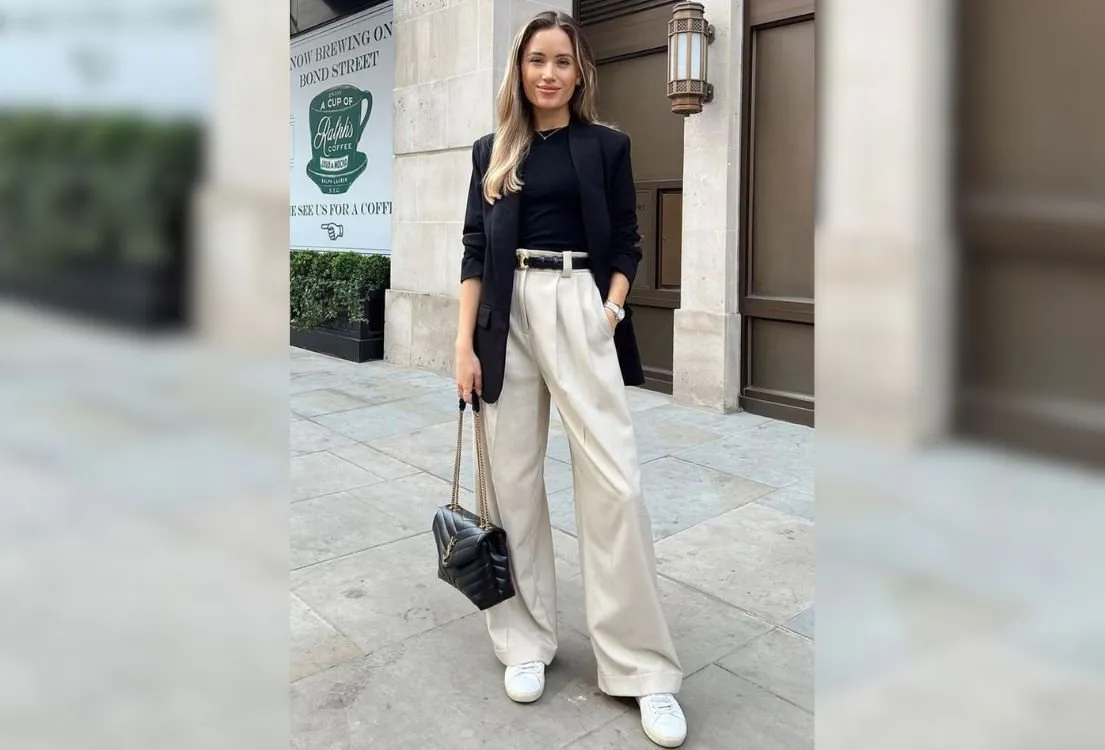 look calça wide leg