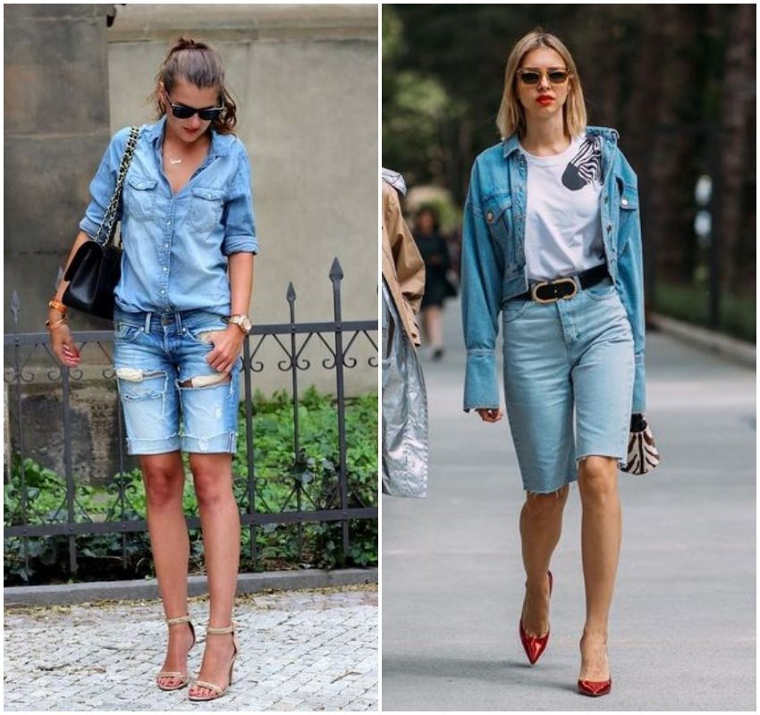 como usar bermuda jeans feminina