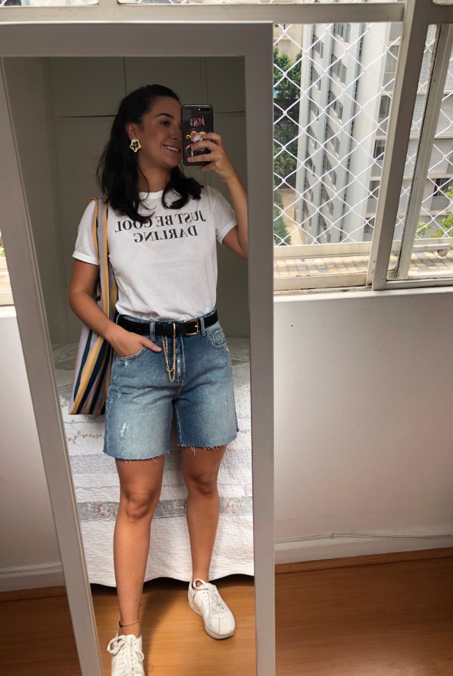 looks com short jeans feminino
