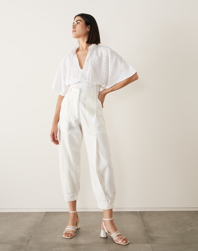 look com blazer off white