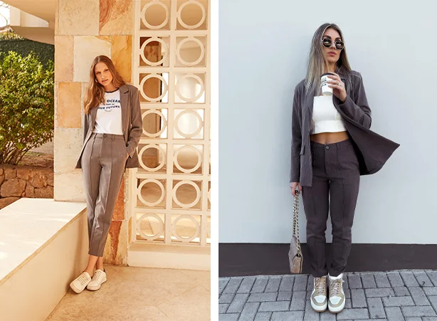 looks com blazer off white para trabalho