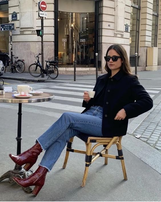 look com bota vermelha