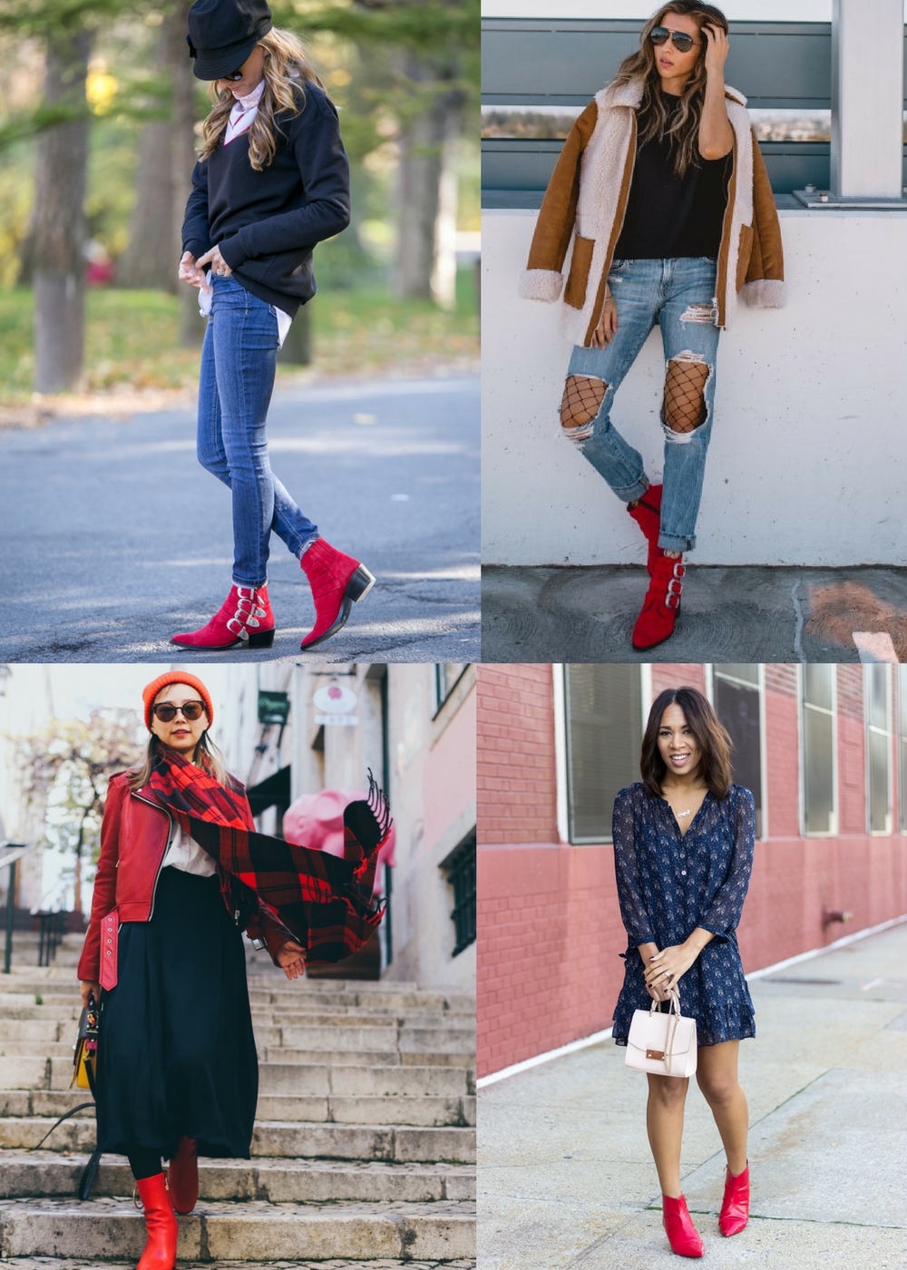 look com bota vermelha