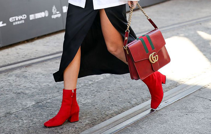 look com bota vermelha