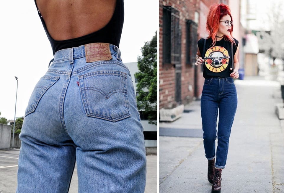 calça mom com jaqueta de couro