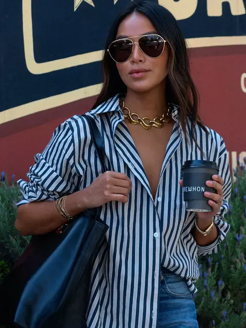 como usar camisa listrada masculina