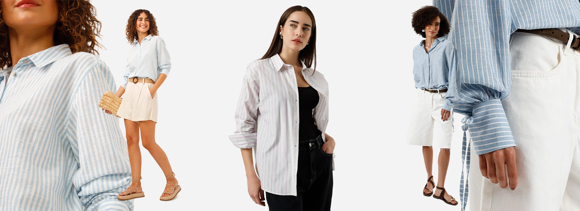 camisa listrada feminina moderna