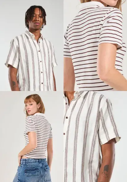 estilo minimalista camisa listrada