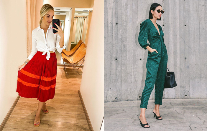 looks com tamanco para noite