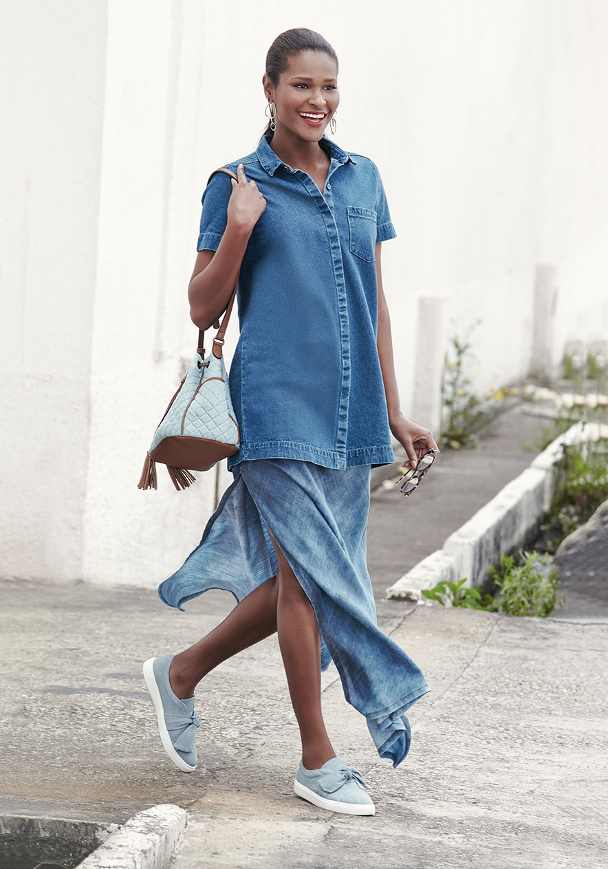 preço médio de vestido jeans longo de qualidade