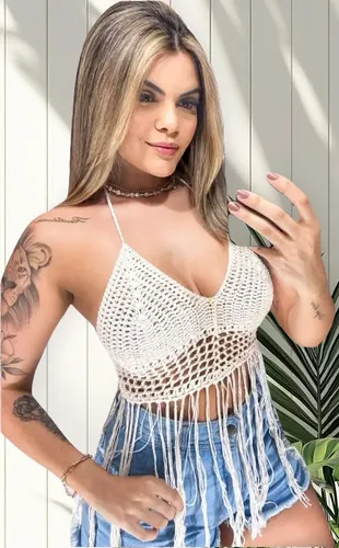 vestido de crochê para praia