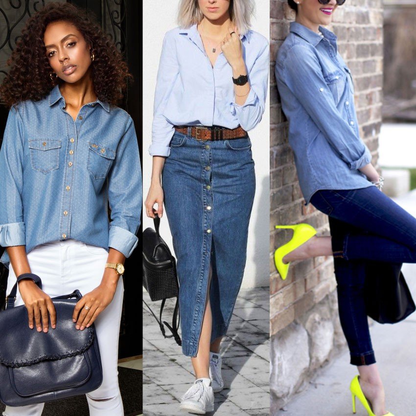 inspiração look camisa social feminina despojada