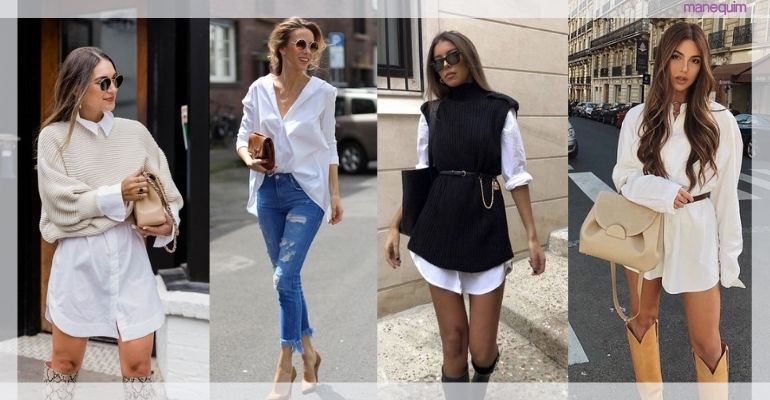 inspiração look camisa social feminina despojada