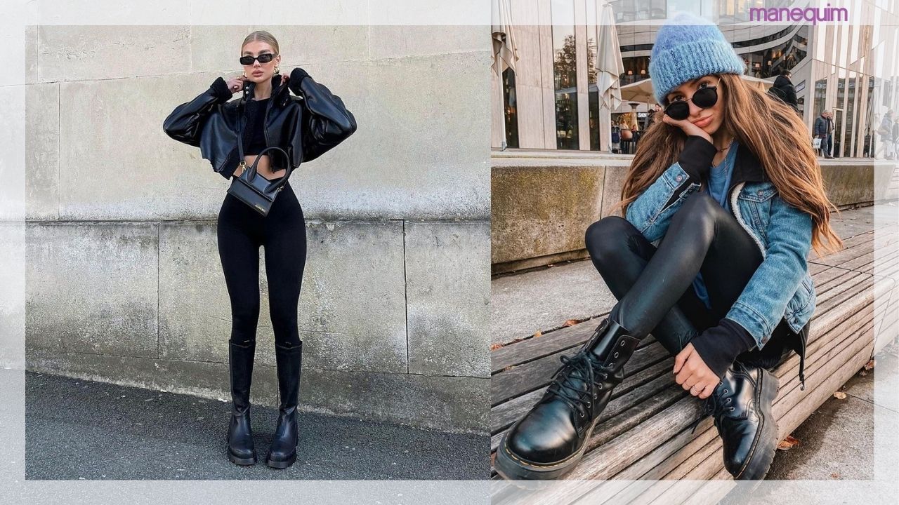 Legging preta cintura alta