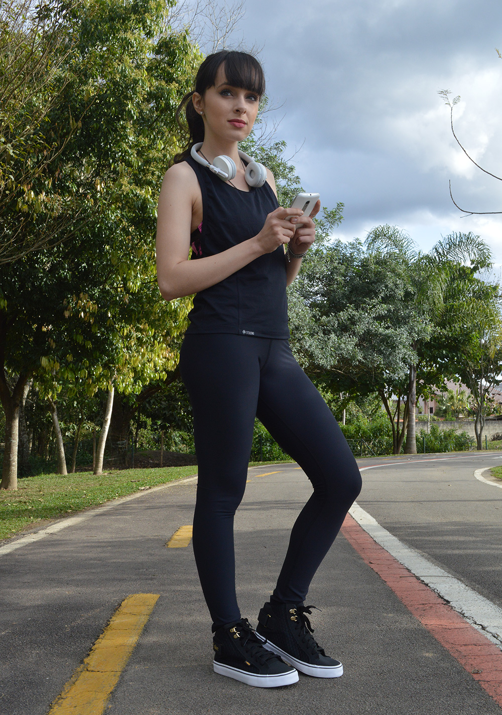 Legging preta cirrê