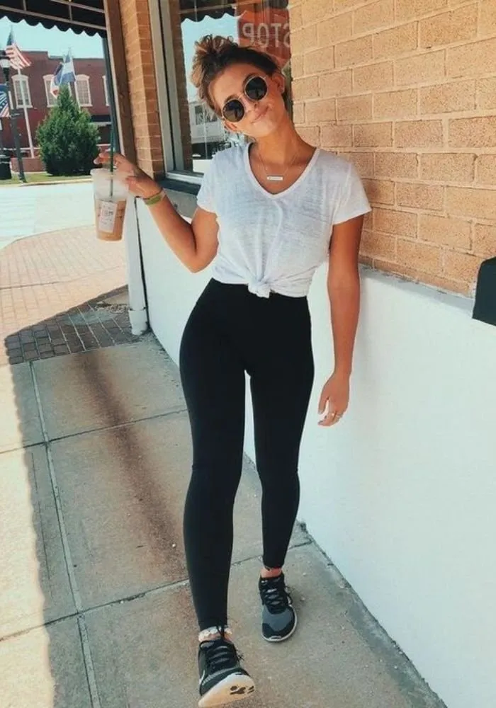 Legging preta sem transparência