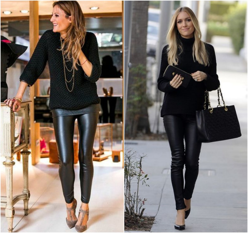 Legging preta cirrê